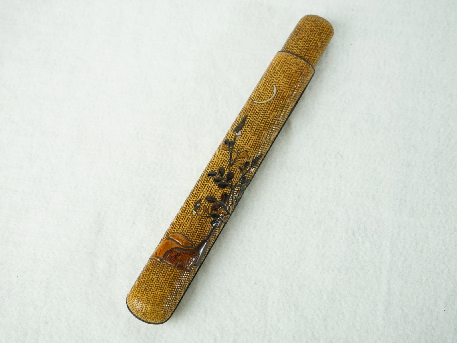 Japanese Pipe Case with Inlay: Approximate size: 8.5x1.5x0.75 in Shipping: We offer in-house shipping services for most small items. This means that we will take care of packing and shipping the items directly to you. For larger