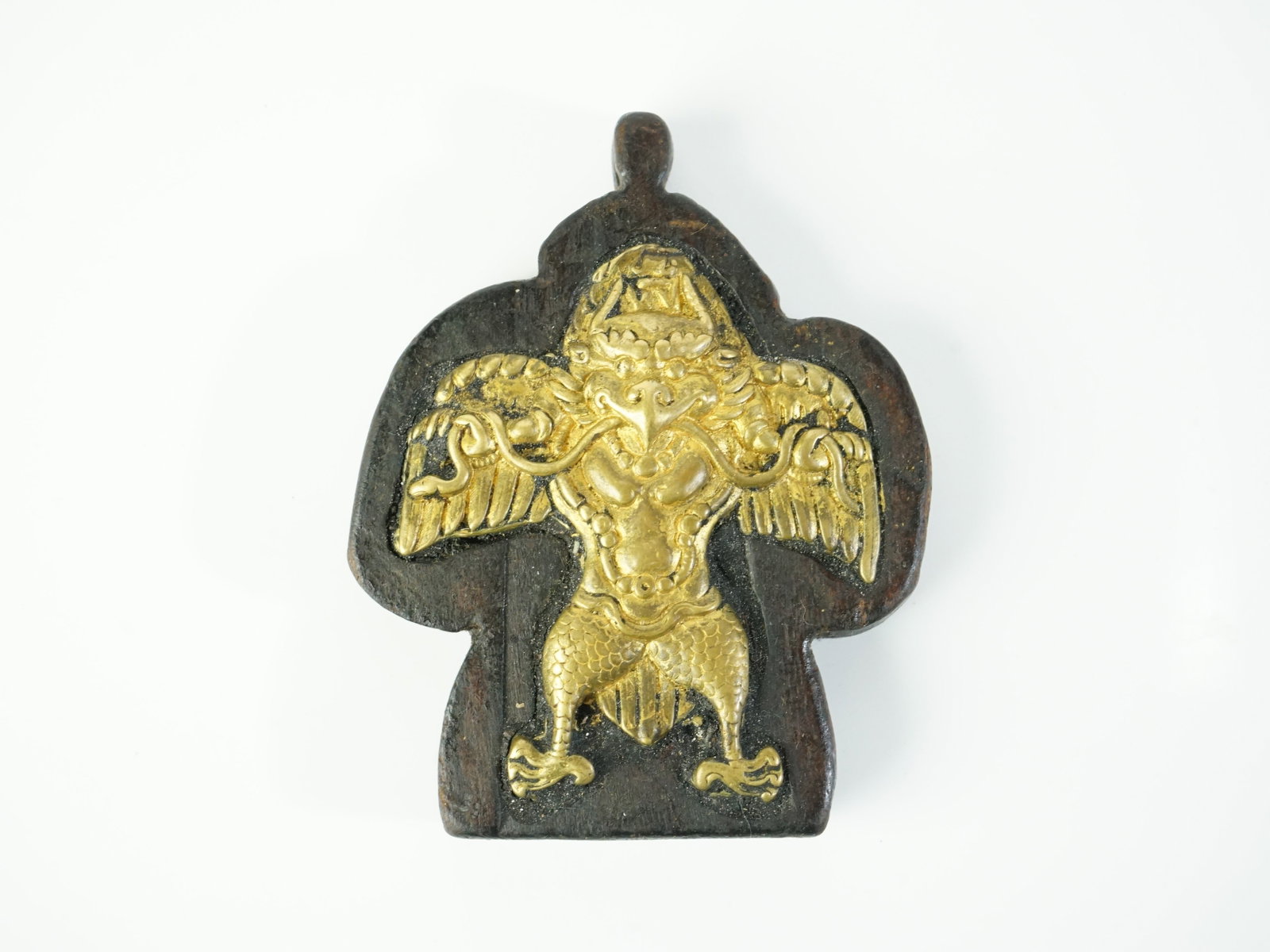 Tibetan Gilt Bronze Plaque: Approximate size: 3.75x3x0.5 in Shipping: We offer in-house shipping services for most small items. This means that we will take care of packing and shipping the items directly to you. For larger or s
