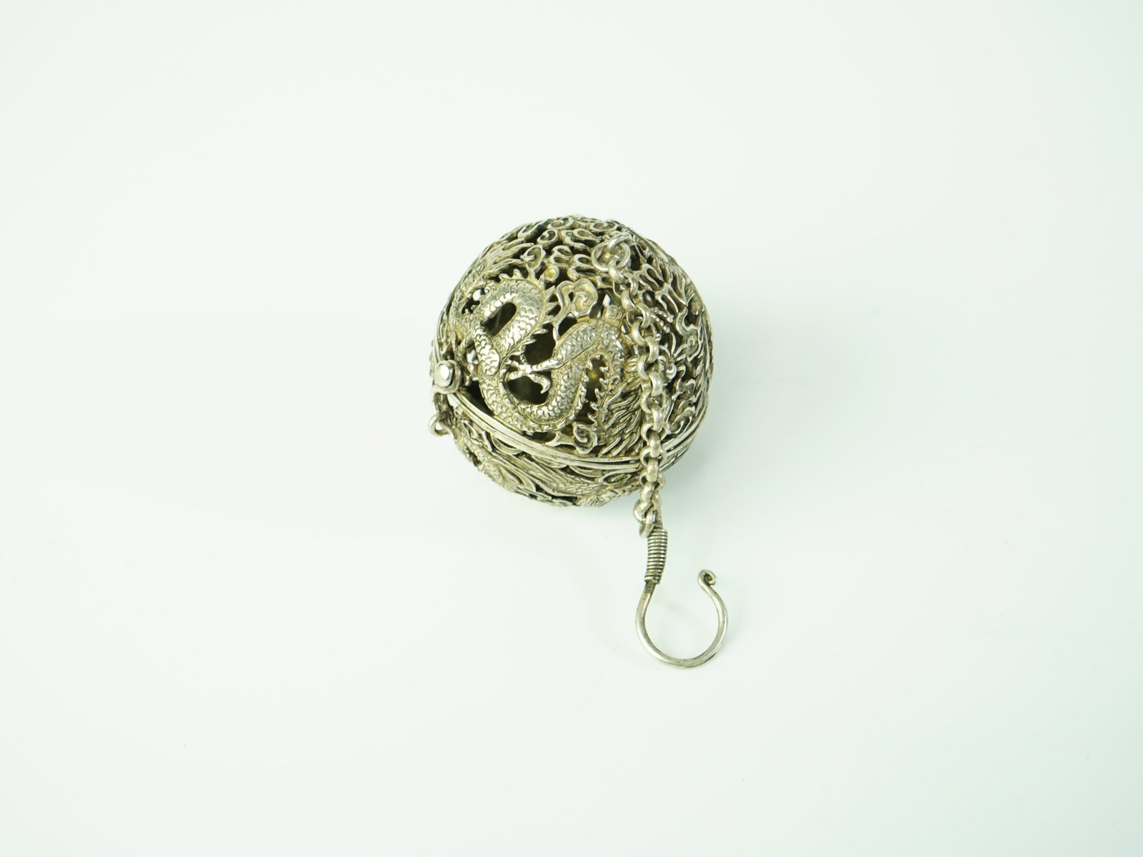 Chinese Brass Sphere Shaped Censer: Approximate size: dia 2 in Shipping: We offer in-house shipping services for most small items. This means that we will take care of packing and shipping the items directly to you. For larger or