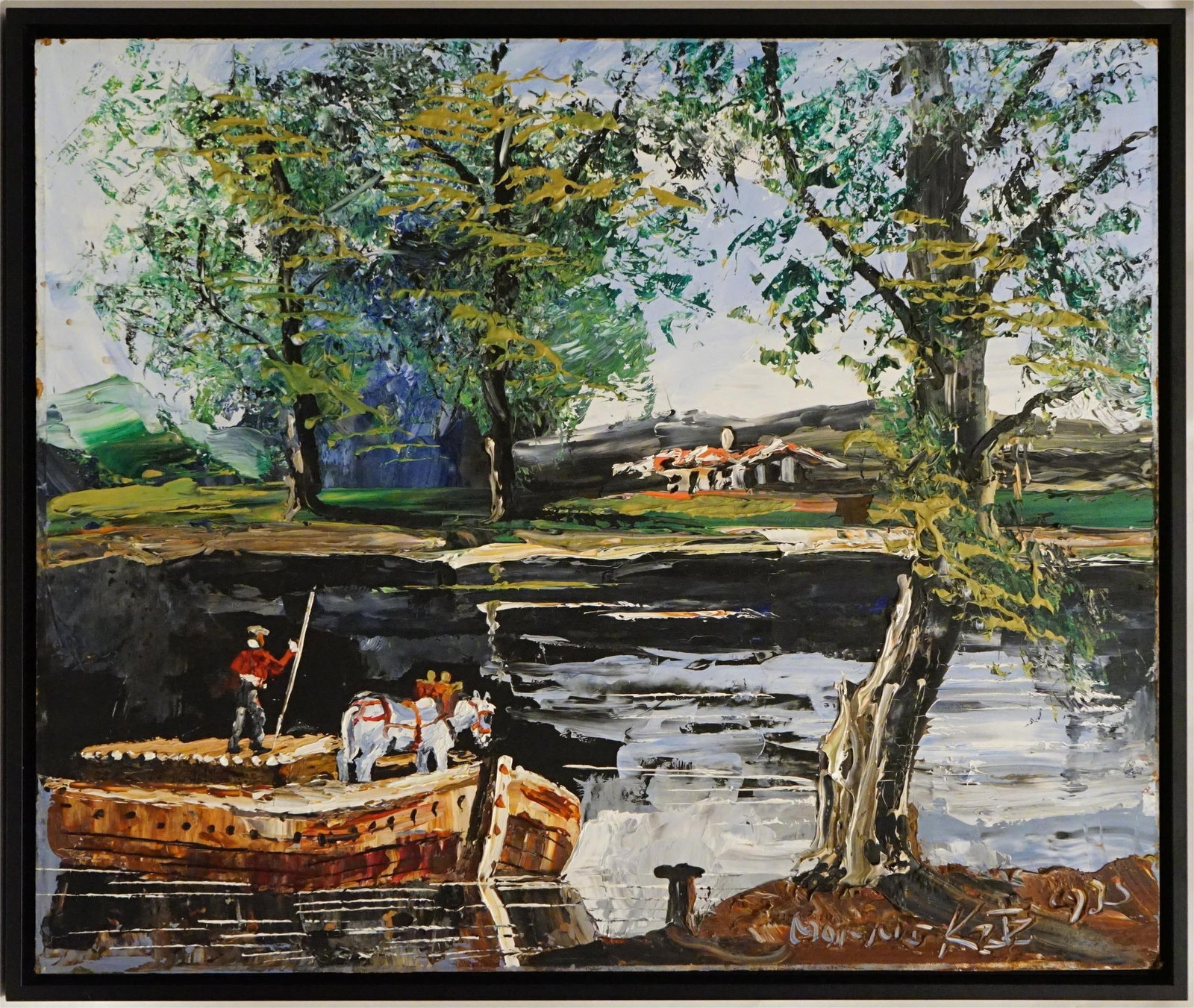 Morris Katz, American (1932-2010) Oil on Board: Approximate size:21x25 in Shipping: We offer in-house shipping services for most small items. This means that we will take care of packing and shipping the items directly to you. For larger or special