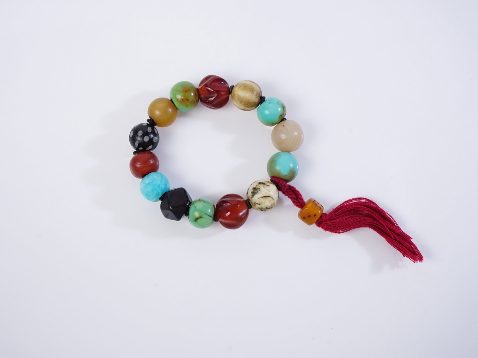 A Multicolor Agate and Gemstone Bead Bracelet (1 of 4)