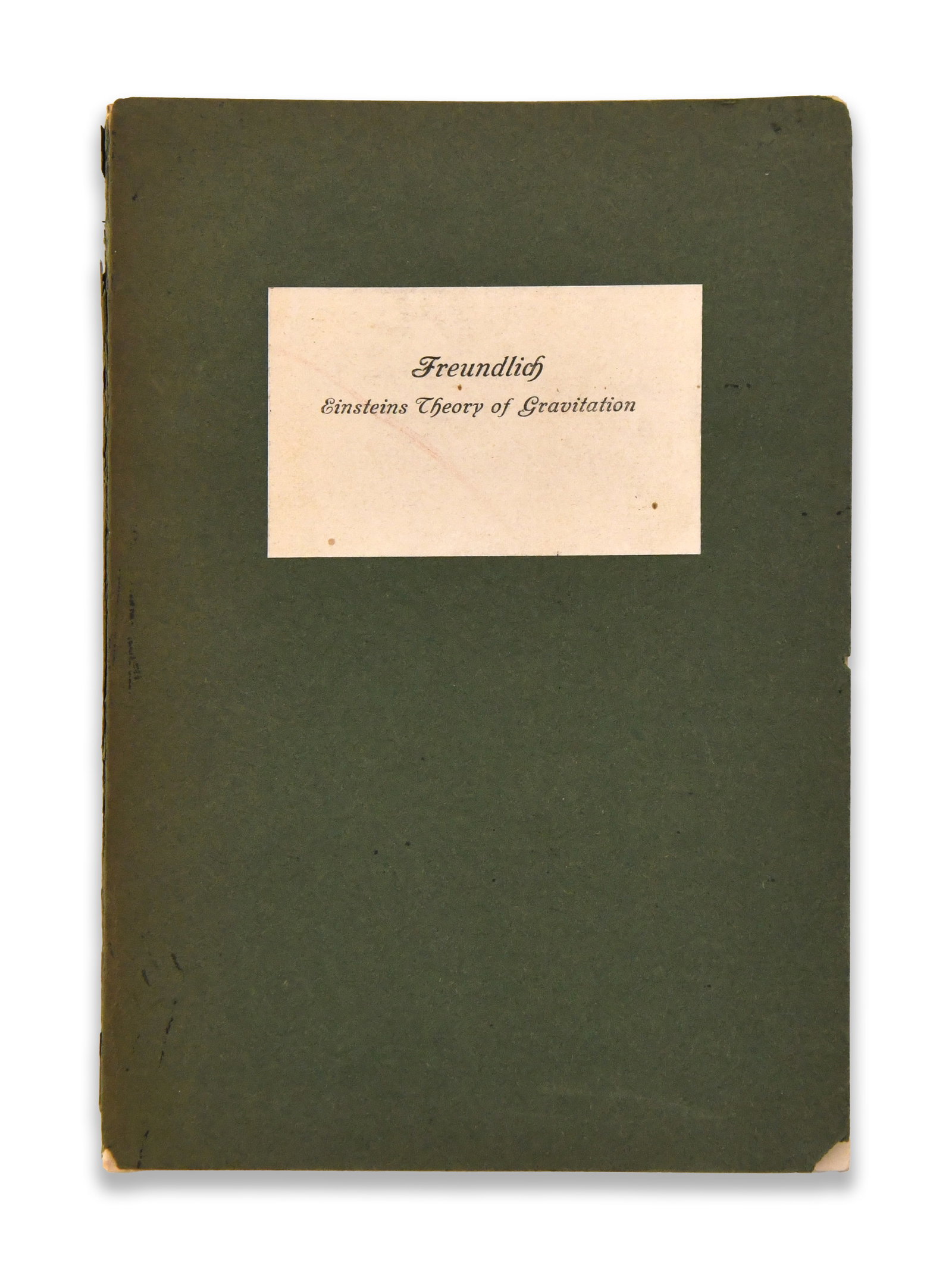 Albert Einstein-Signed the Foundations of Einstein's Theory of Gravitation (1922) (1 of 3)