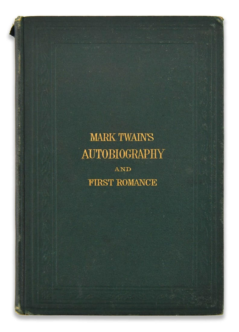 Mark Twain (1835-1910), Signed Mark Twain's Autobiography and First Romance (1 of 4)