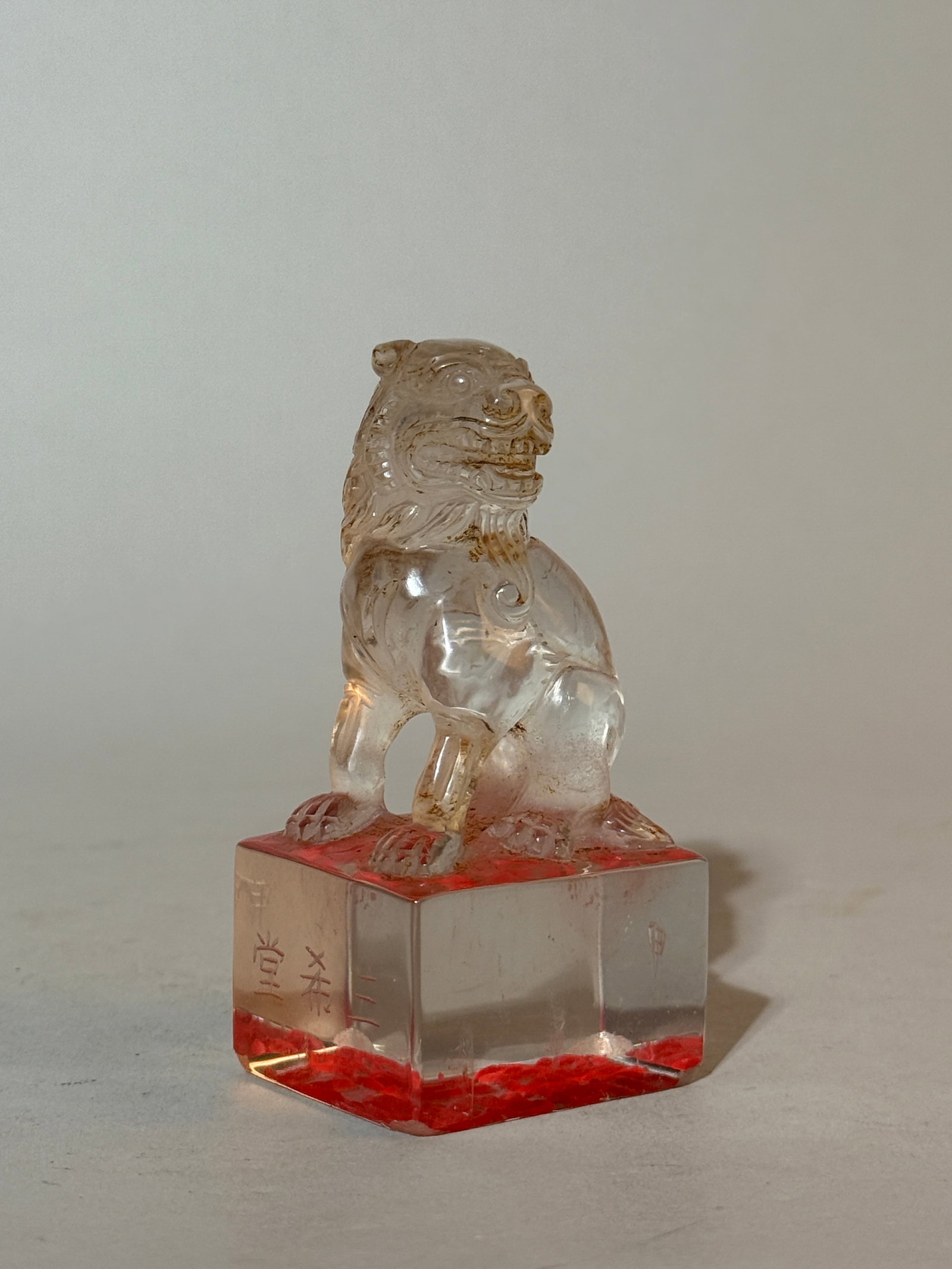 A Chinese Carved Rock Crystal 'Buddhist Lion' Seal: 3.6"ht Shipping: We offer in-house shipping services for most small items. This means that we will take care of packing and shipping the items directly to you. For larger or specialized items, we reco
