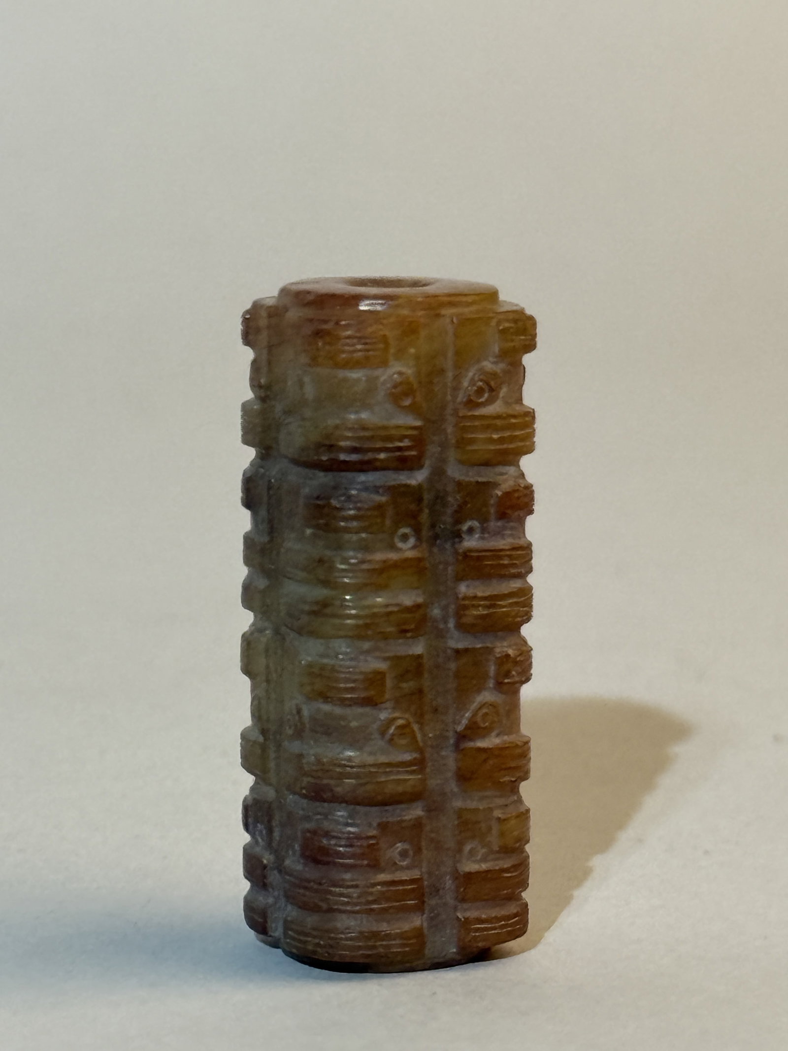 A Chinese Archaic Jade Cong-Form Bead: 1.5"L Shipping: We offer in-house shipping services for most small items. This means that we will take care of packing and shipping the items directly to you. For larger or specialized items, we recom