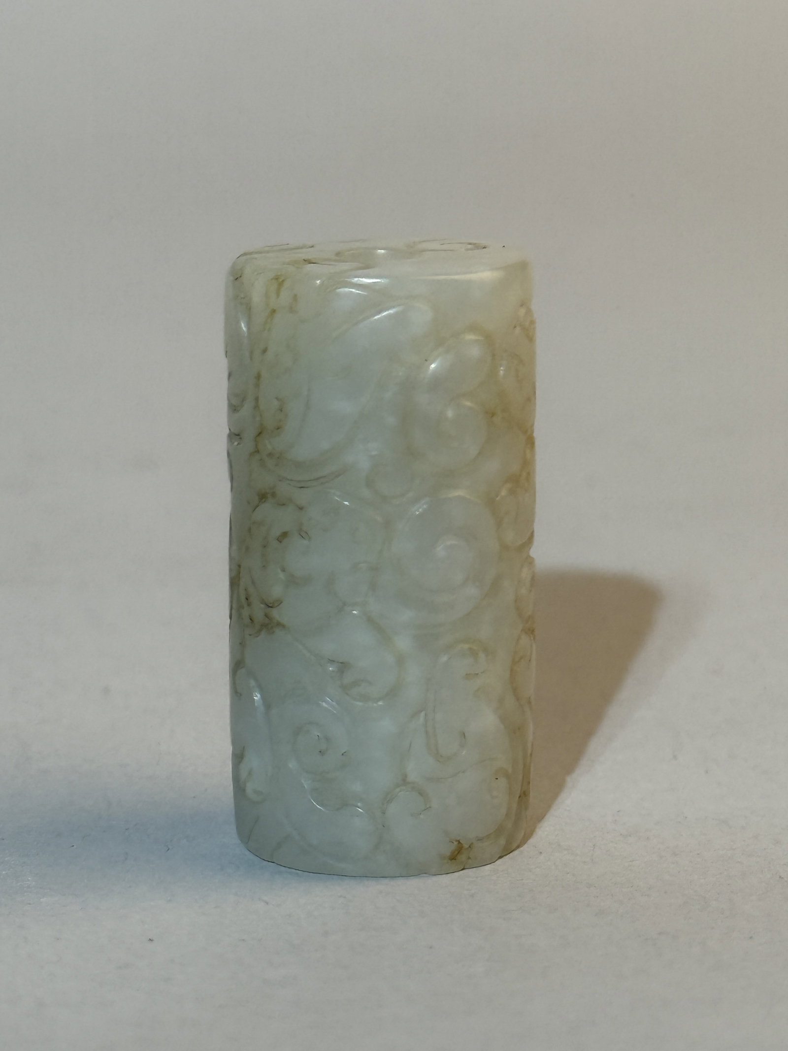 A Chinese Round Jade Bead: 1.25"ht Shipping: We offer in-house shipping services for most small items. This means that we will take care of packing and shipping the items directly to you. For larger or specialized items, we rec