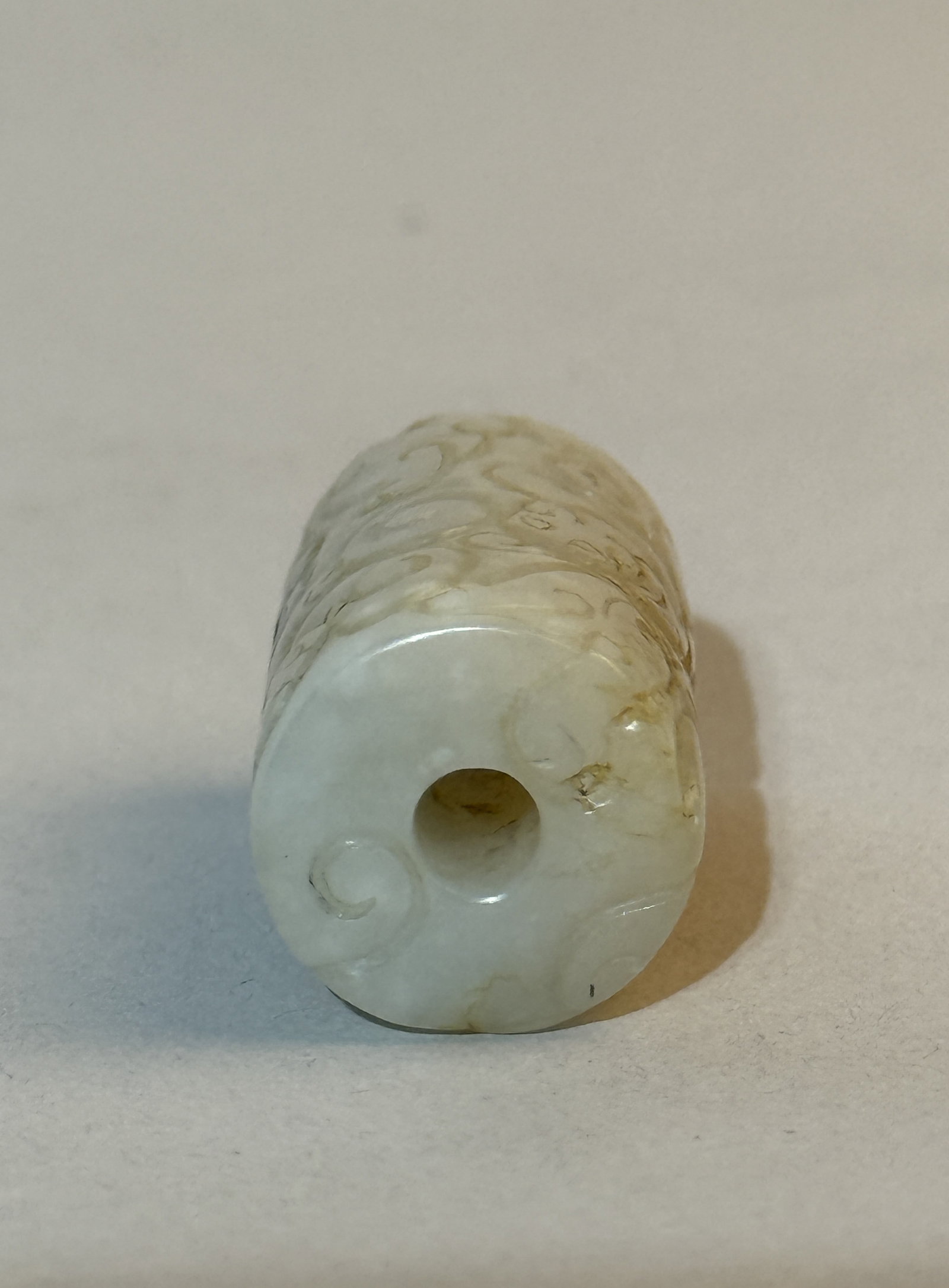 A Chinese Round Jade Bead - 4