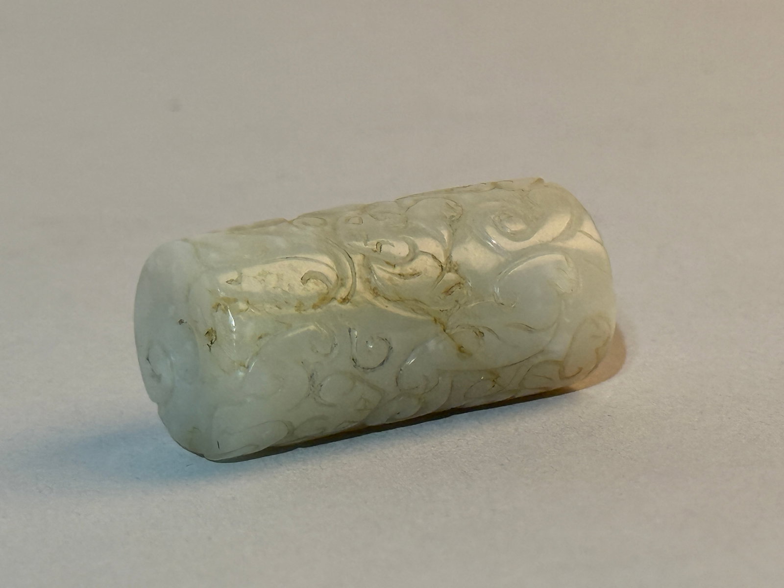 A Chinese Round Jade Bead - 5
