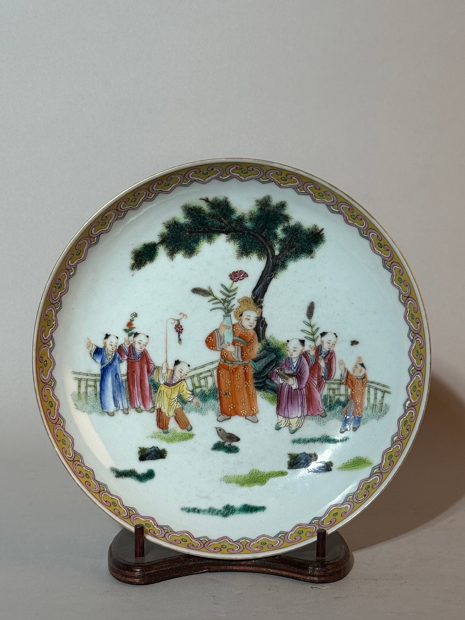 A Chinese Famille-Rose 'Boys at Play' Dish (1 of 11)