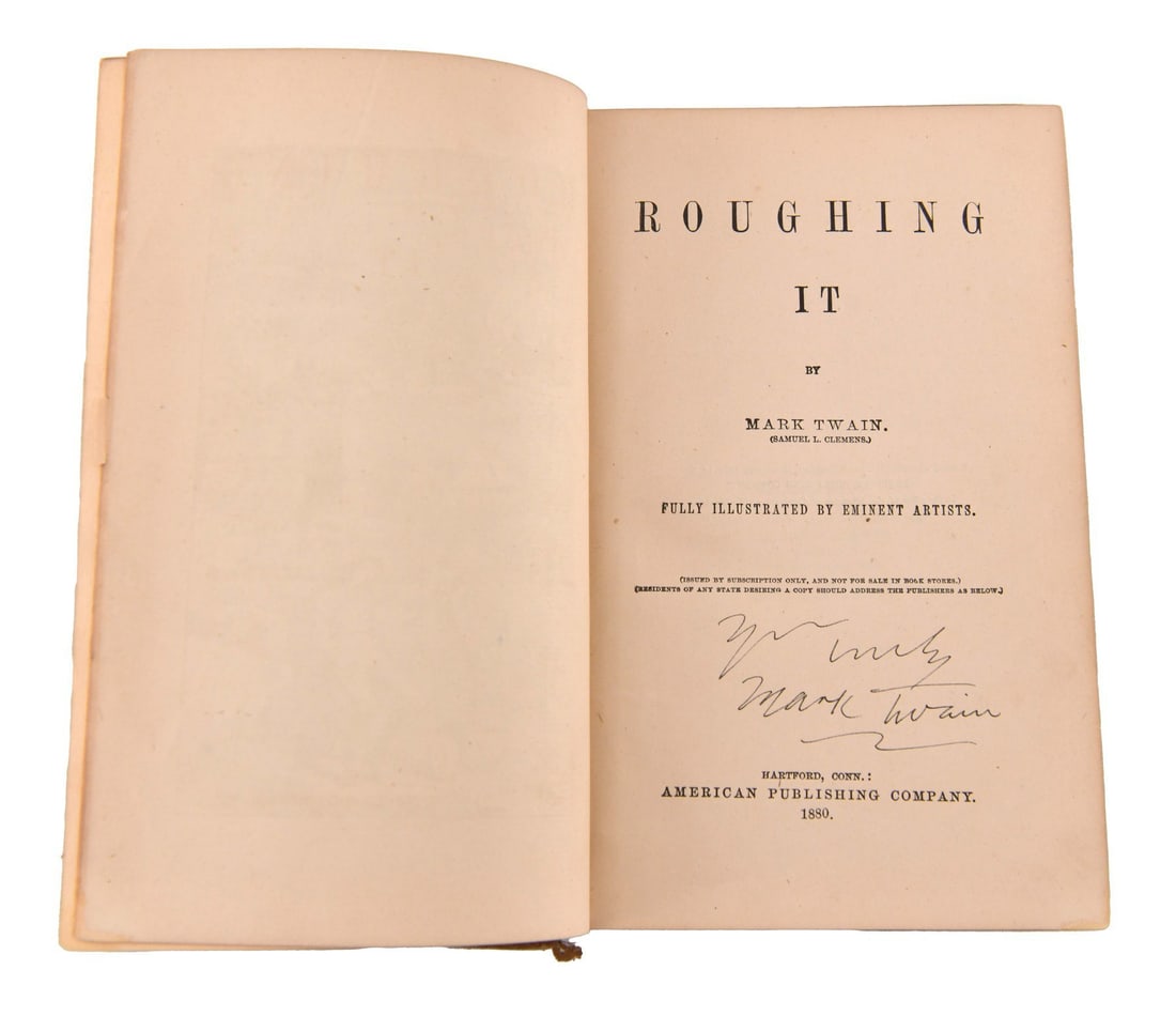 Mark Twain (1835-1910), Signed Roughing It - 2