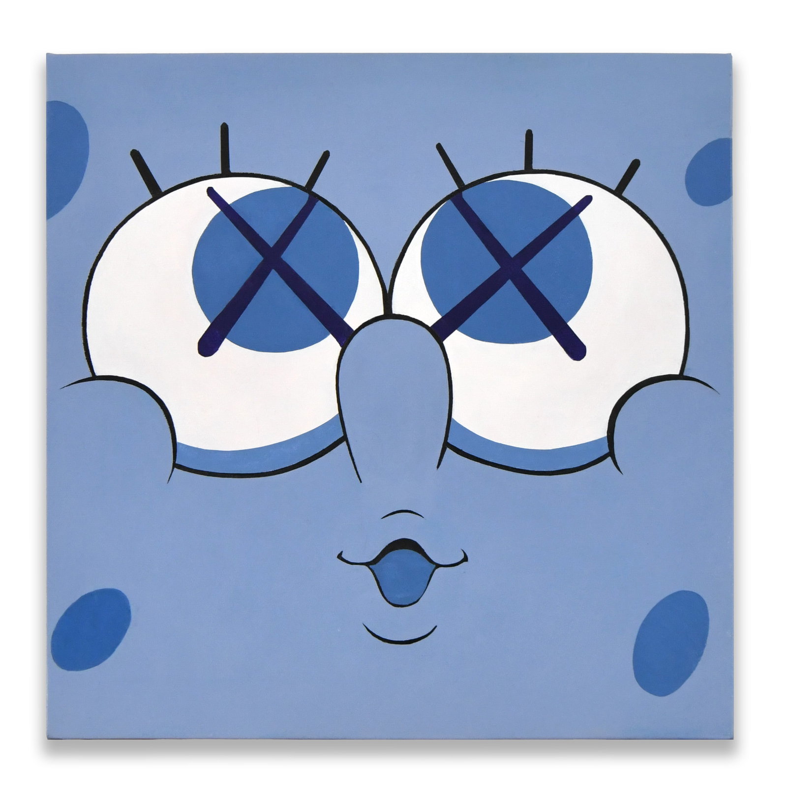 Kaws (1974- ), Attributed To, Acrylic on Canvas: KAWS (1974- ), ATTRIBUTED TO, ACRYLIC ON CANVAS Dimensions: Image size: 19 5/8 x 19 5/8 in,50x50 cm. All measured values are approximate. Provenance and Authenticity: This painting is presented in the