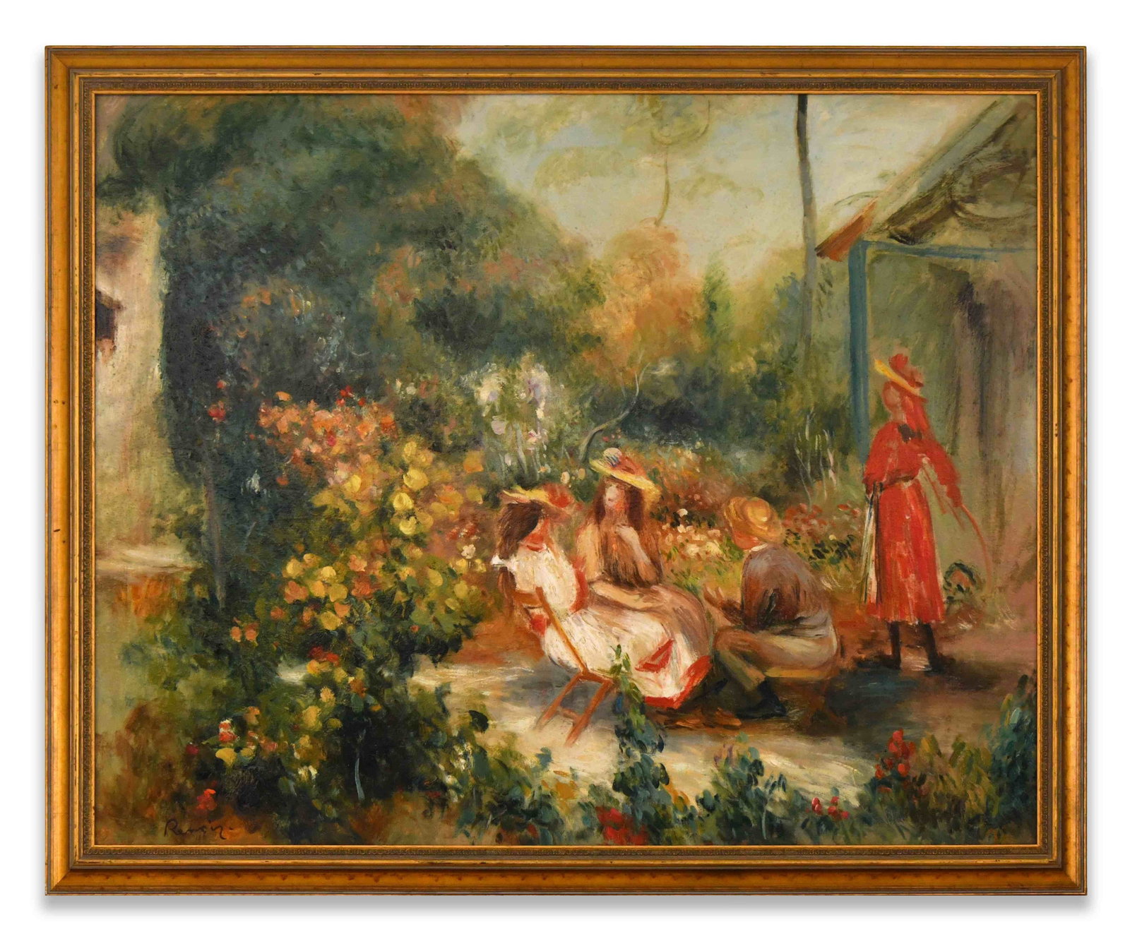 Pierre-Auguste Renoir (1841-1919), Attributed To, Oil on Canvas: PIERRE-AUGUSTE RENOIR (1841-1919), ATTRIBUTED TO, OIL ON CANVAS Dimensions: Image size: 29 1/4 x 36 3/8 in,74.2x92.3 cm. All measured values are approximate.Outer frame size:32 3/4 x 39 7/8 in, 83.2