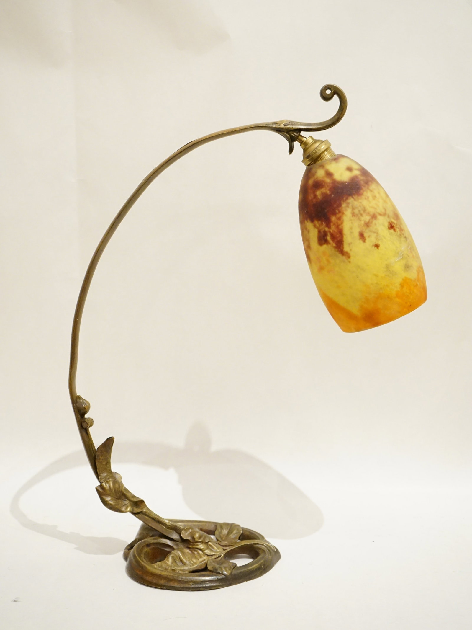 Daum Nancy Art Nouveau Glass Lamp: Approximate size: H:18 in ,lampshade 6x3x3. Shipping: We offer in-house shipping services for most small items. This means that we will take care of packing and shipping the items directly to you.