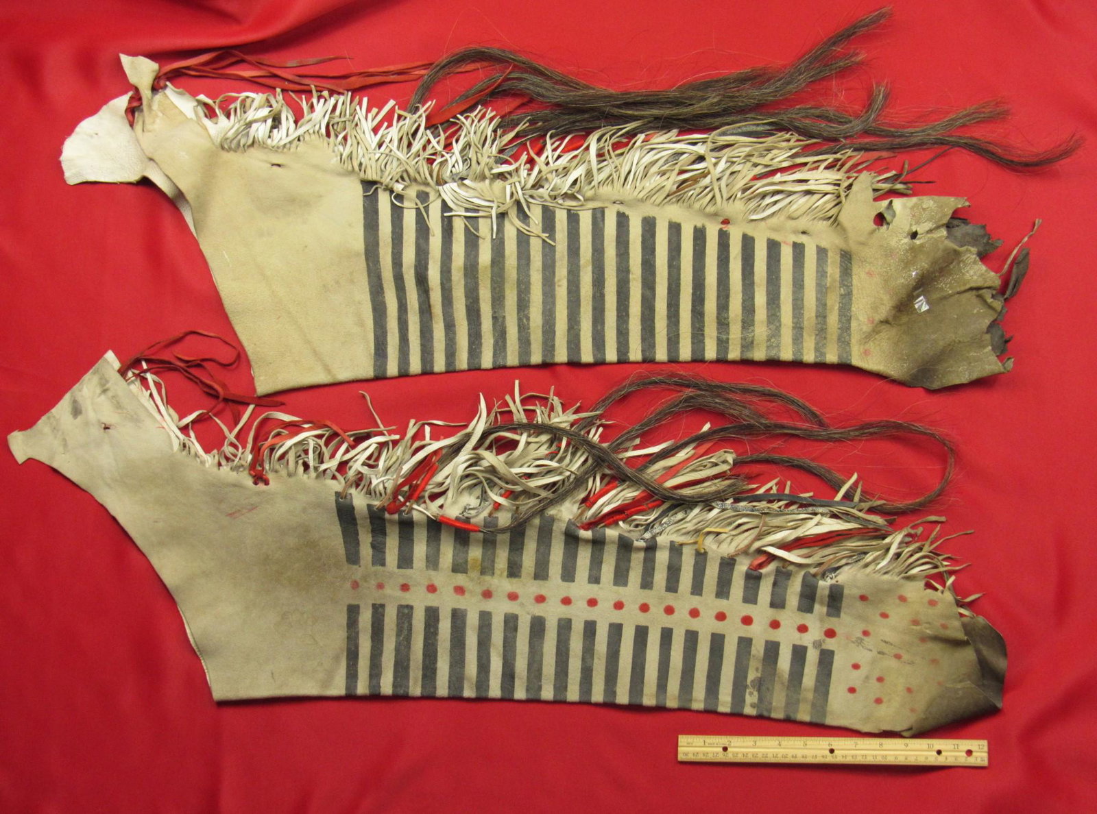 Vintage Native American Plains Indian Painted Leggings (1 of 2)