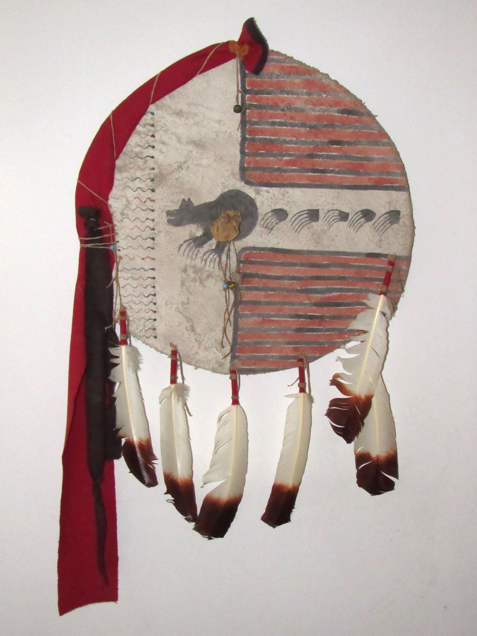 Wonderful Vintage Native American Plains Indian Dance Shield (1 of 10)
