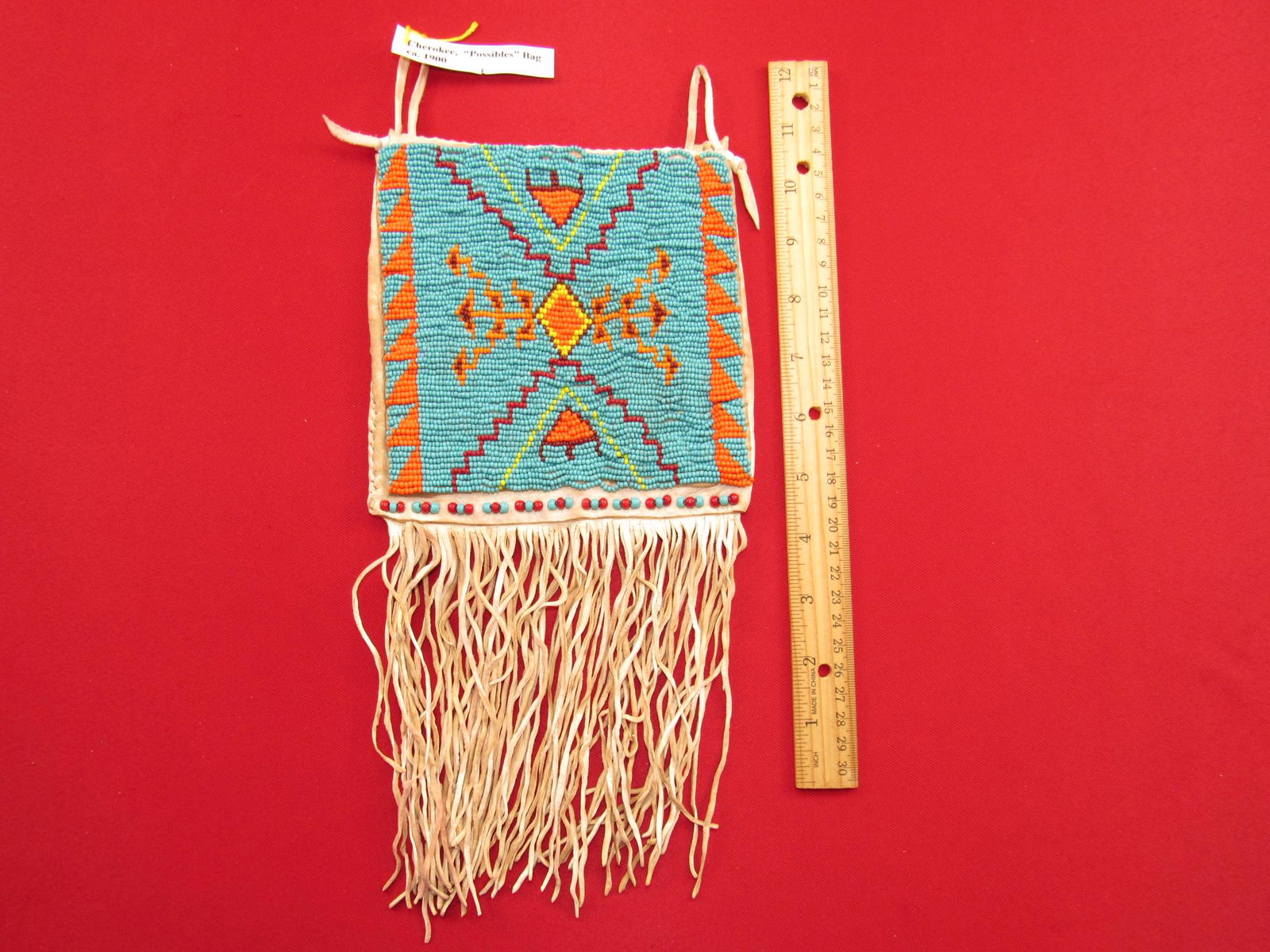Vintage Cherokee Indian Beaded Possibles Bag (1 of 7)