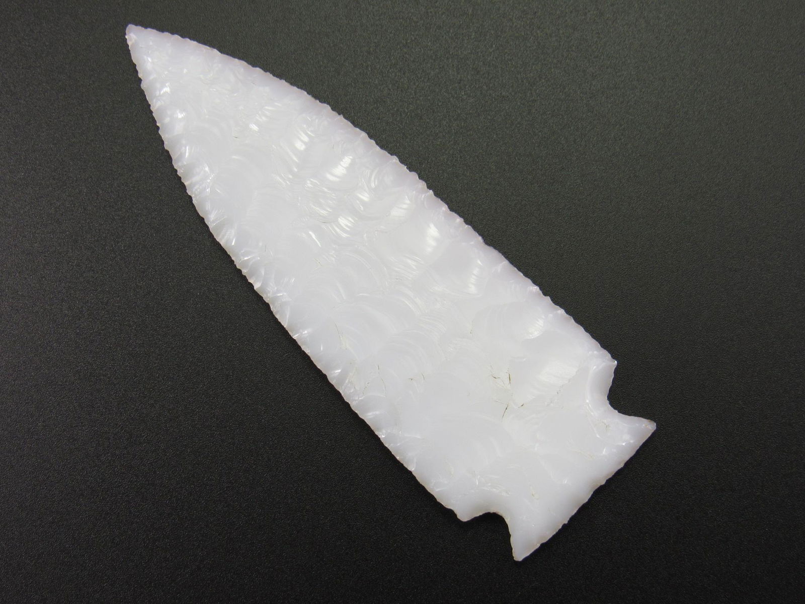 Nice White Corner Notched Indian Arrowhead (1 of 4)