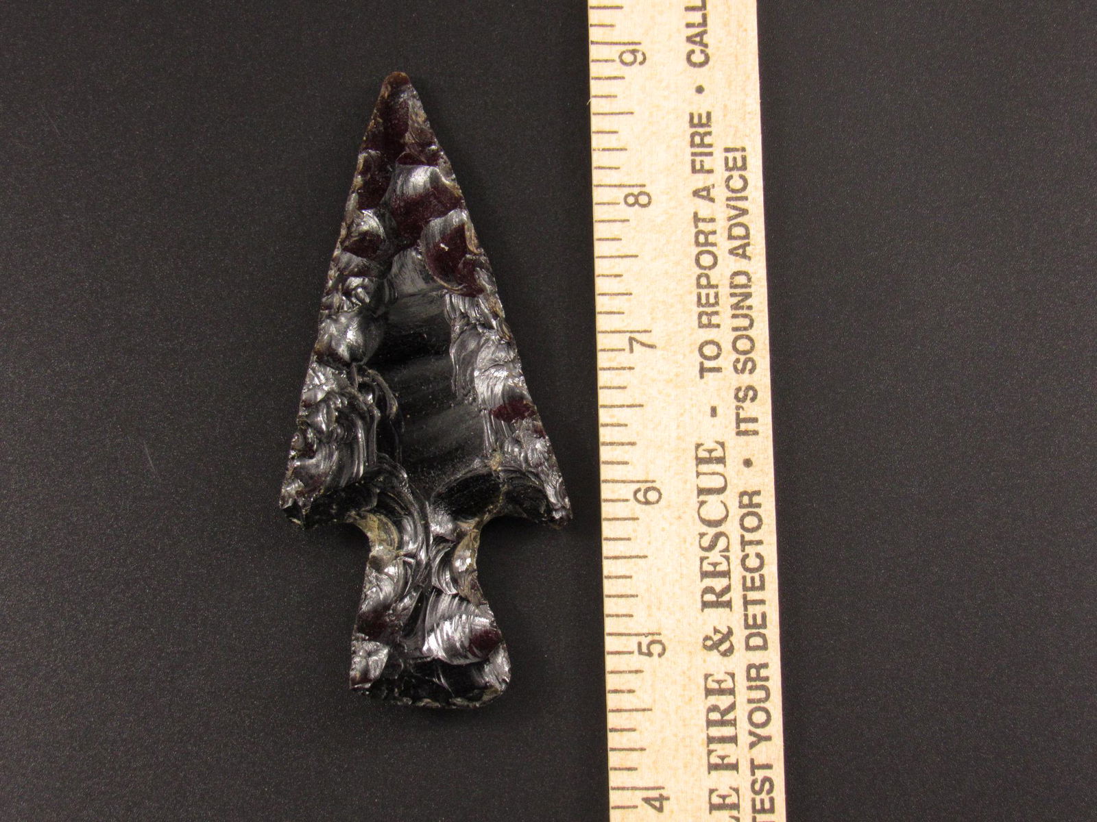 Large Obsidian Native American Indian Spearhead (1 of 2)