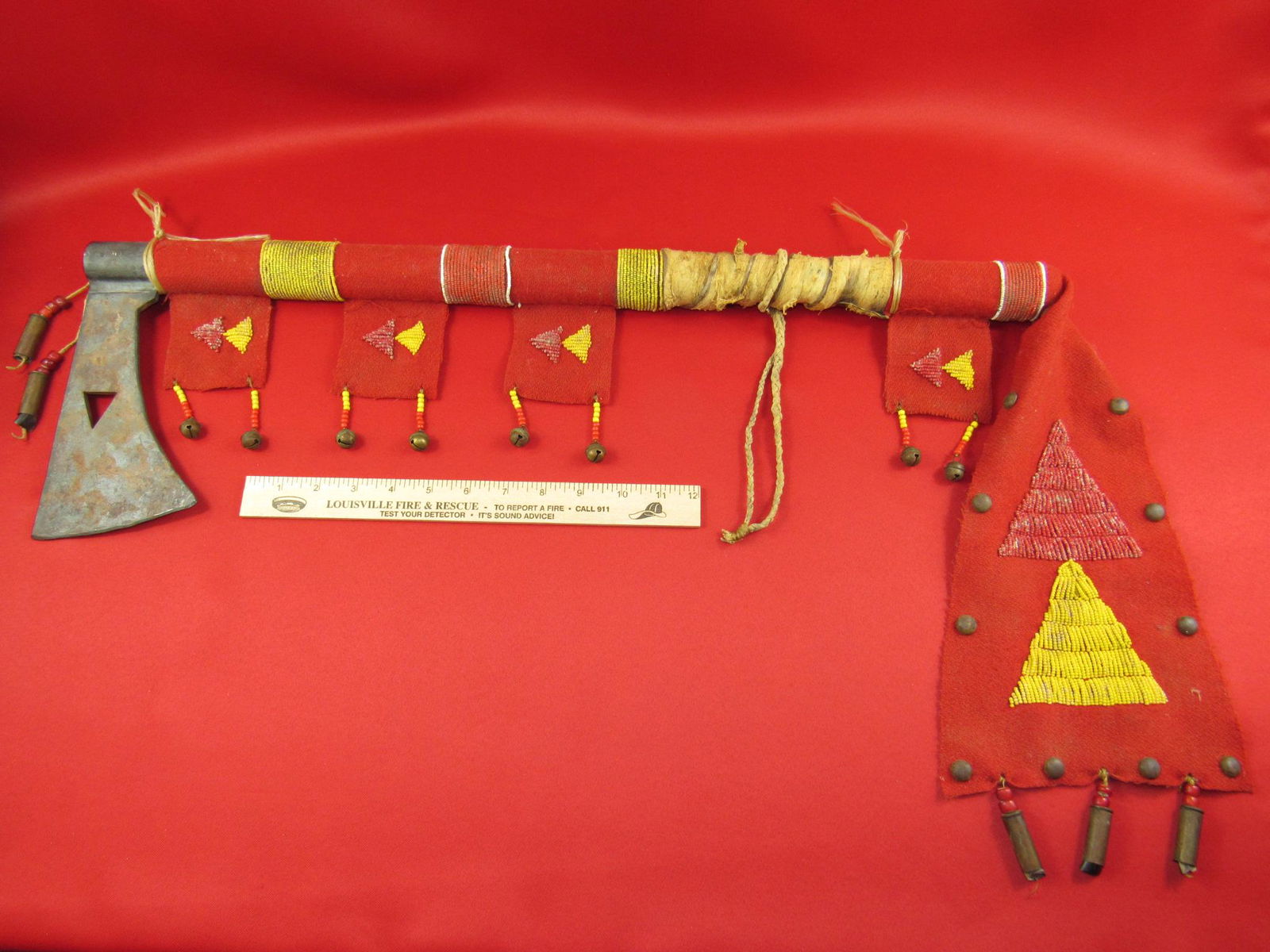 Beautiful Vintage Native American Plains Indian Beaded Tomahawk (1 of 11)