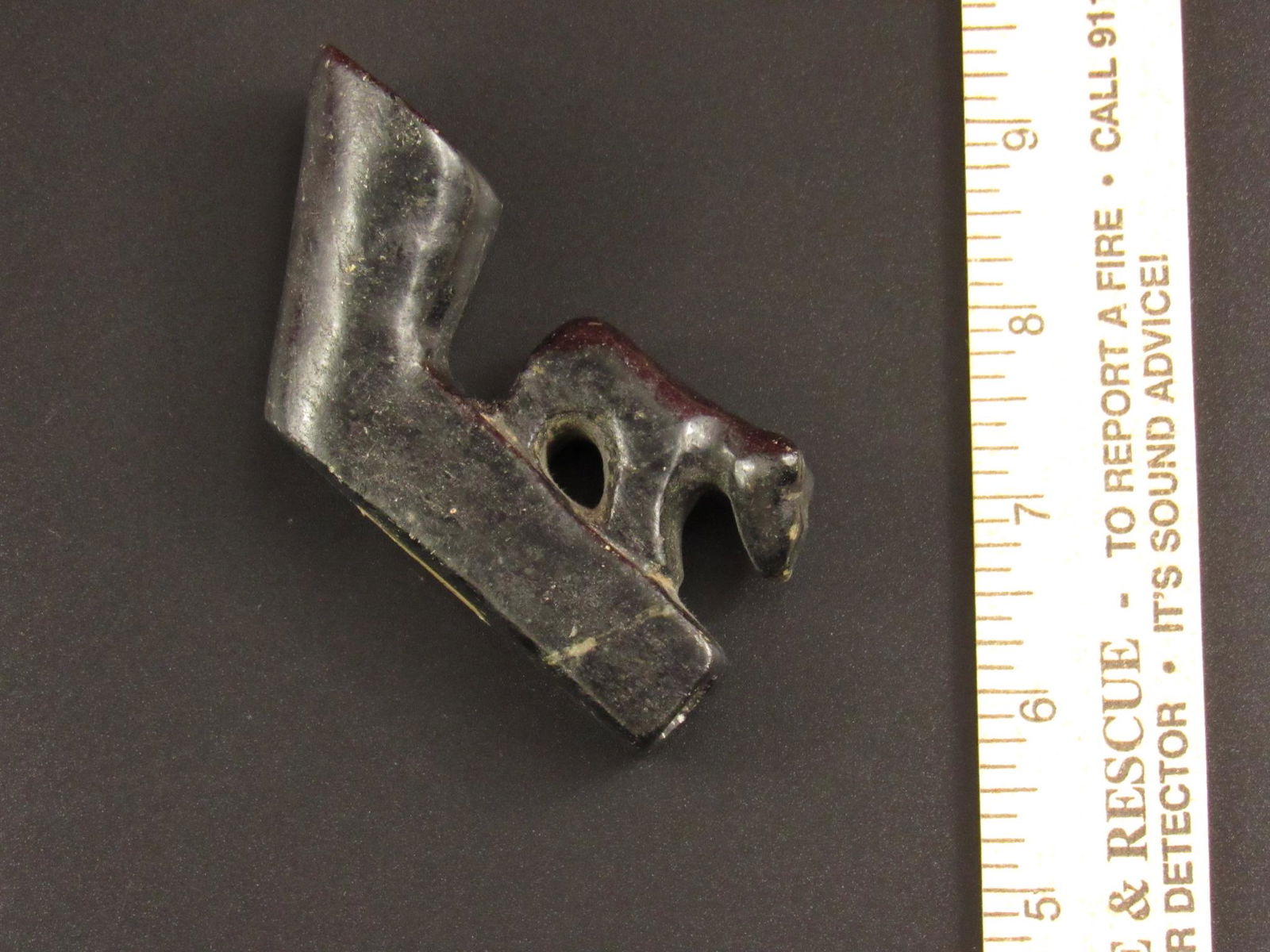 Native American Indian Stone Bear Effigy Smoking Pipe (1 of 10)