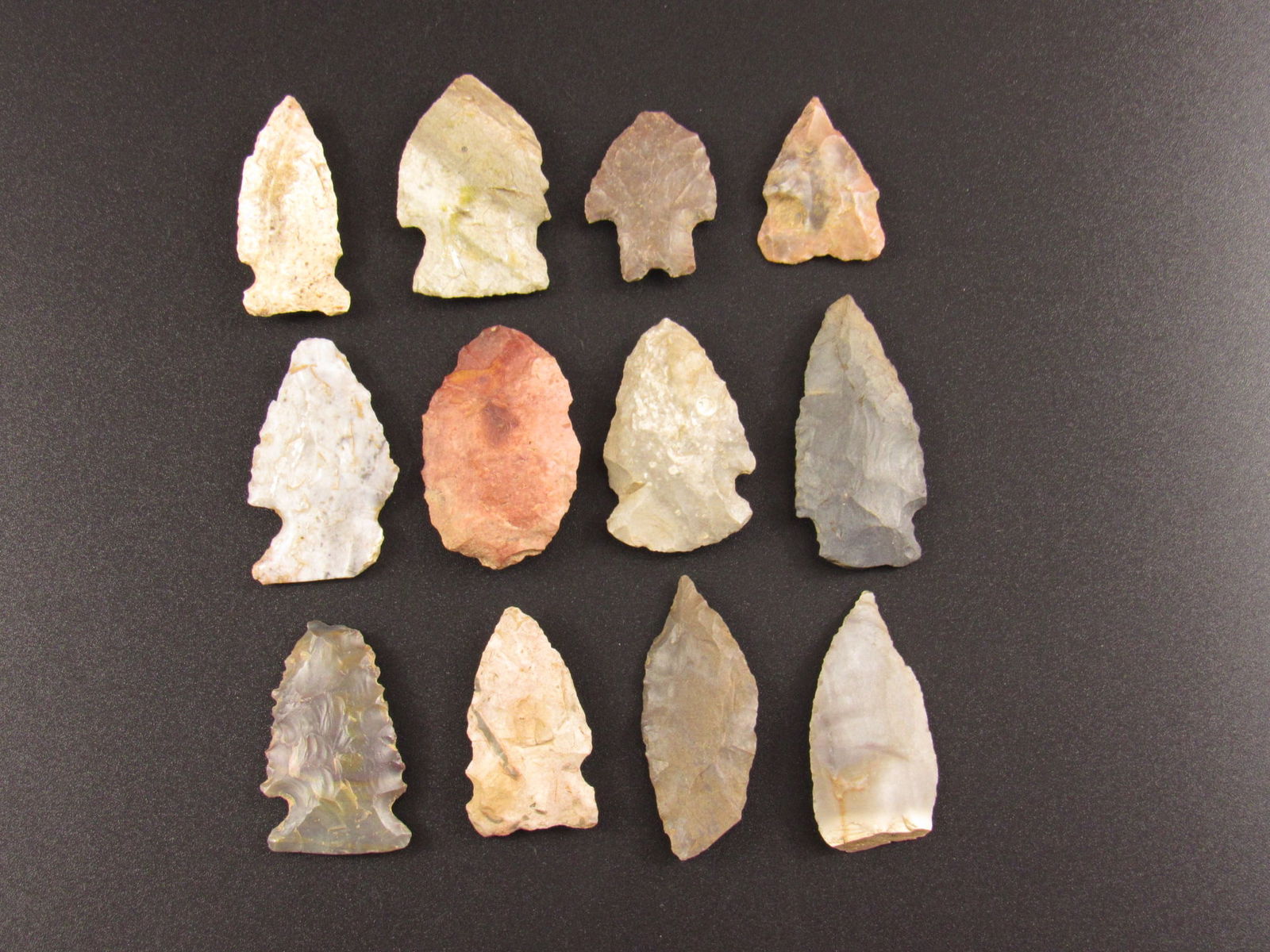 Beautiful Group of Prehistoric Indian Flint Arrowheads (1 of 4)