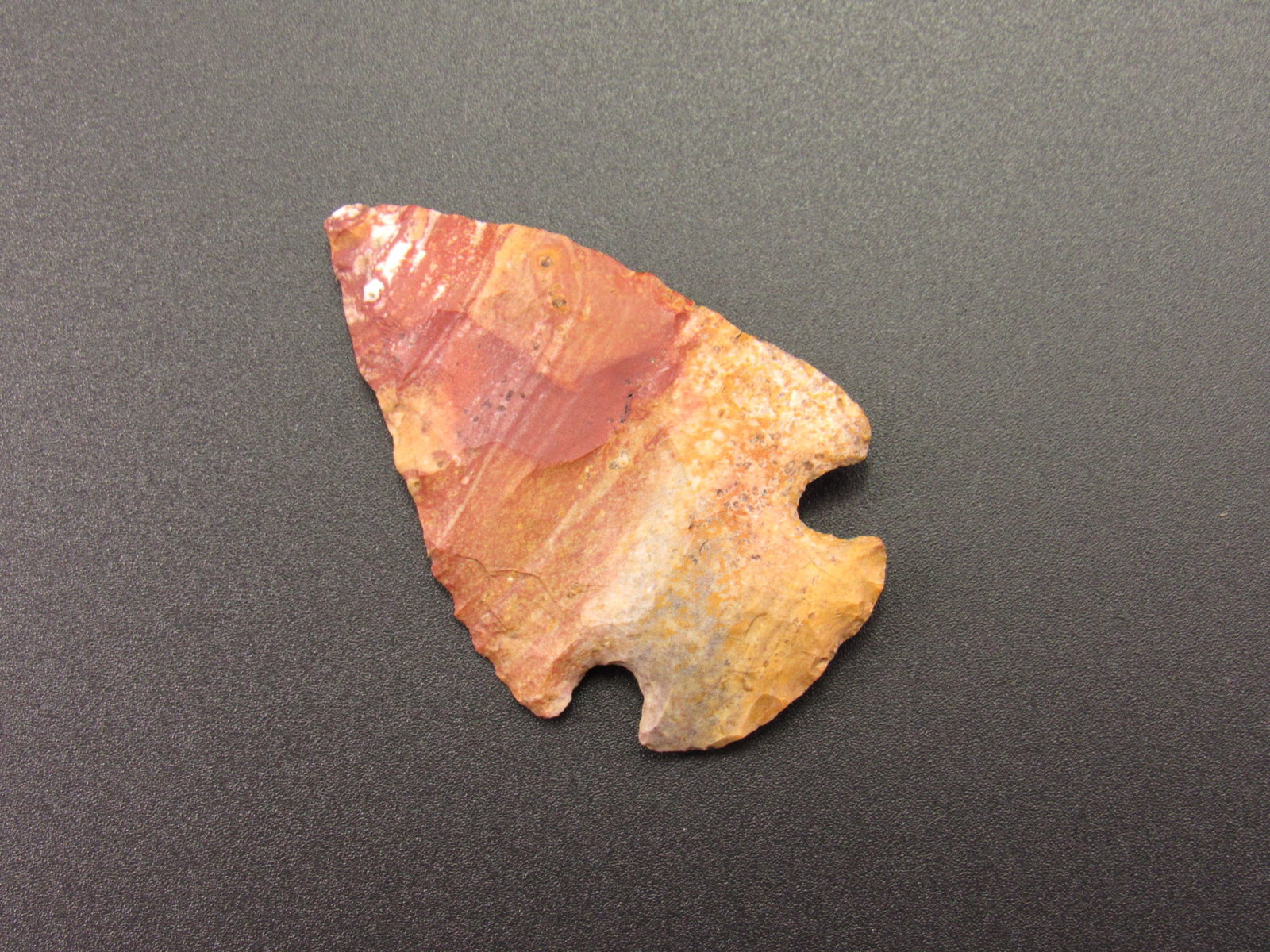 Very Colorful Corner Notch Hopewell Indian Arrowhead (1 of 4)
