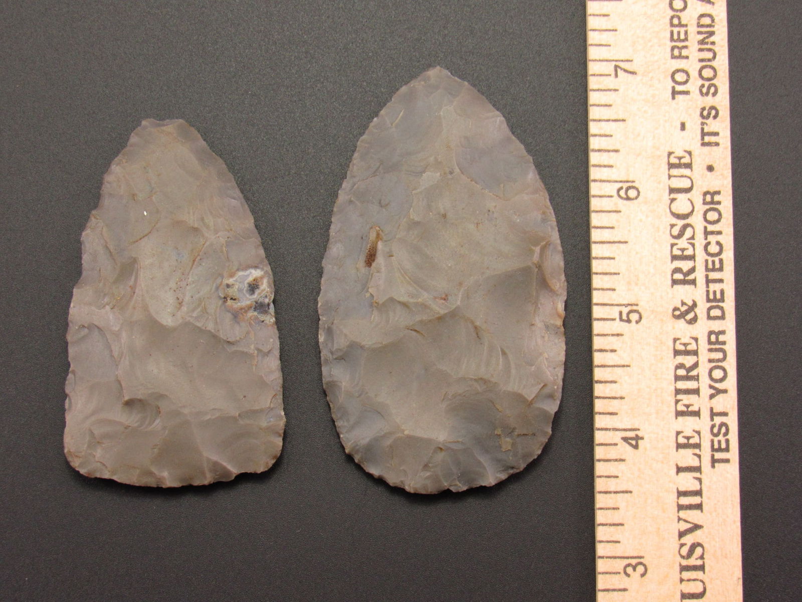 Nice Pair of Two Indian Flint Blades from Indiana (1 of 2)