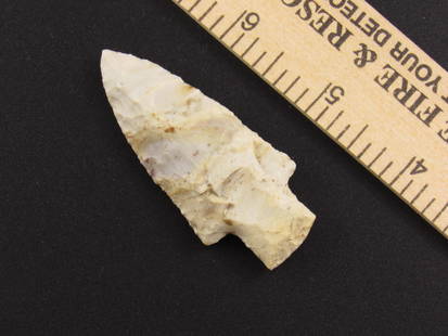 Beautiful Stemmed Native American Indian Arrowhead: Very Attractive stemmed flint Indian arrowhead from an old estate in Indianapolis, Indiana.