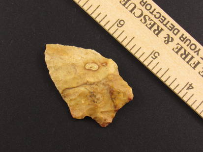 Colorful Native American Indian Flint Arrowhead: Very colorful Indian flint arrowhead from an old estate in Richmond, Virginia.