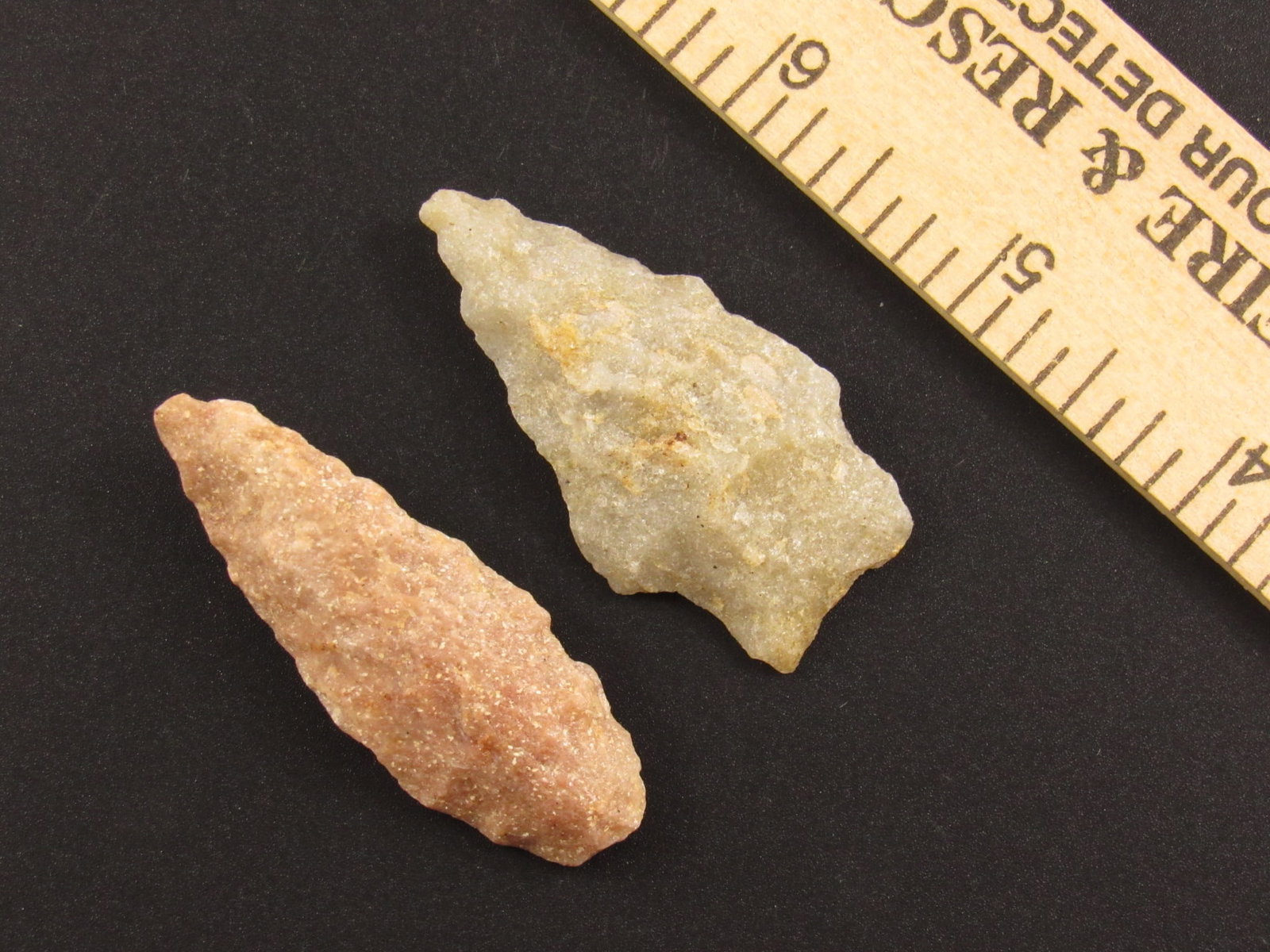 Two Native American Indian Flint Arrowheads (1 of 3)