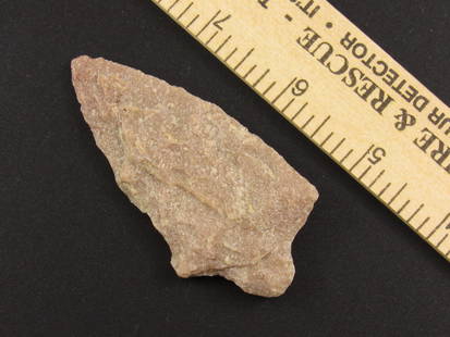 Native American Stemmed Indian Stone Arrowhead: Native American stone stemmed arrowhead from an old estate in Richmond, Virginia.