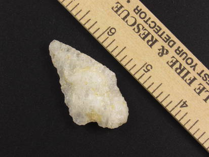 Native American Indian Stone Stemmed Arrowhead: Native American stone stemmed arrowhead from an old estate in Richmond, Virginia.