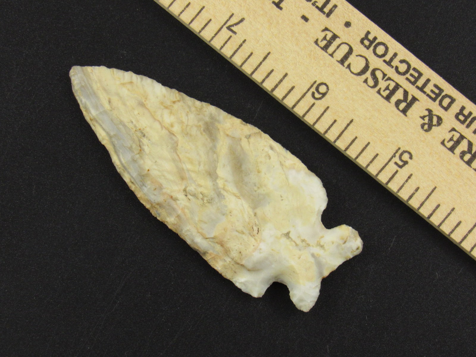Very Colorful Native American Indian Notched Flint Arrowhead (1 of 4)