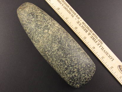 Beautiful and Large Native American Indian Stone Celt: Very attractive and Large Native American stone celt from an old estate in Richmond, Virginia.