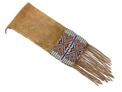 Beautiful Vintage Plains Indian Beaded Pipe Bag
