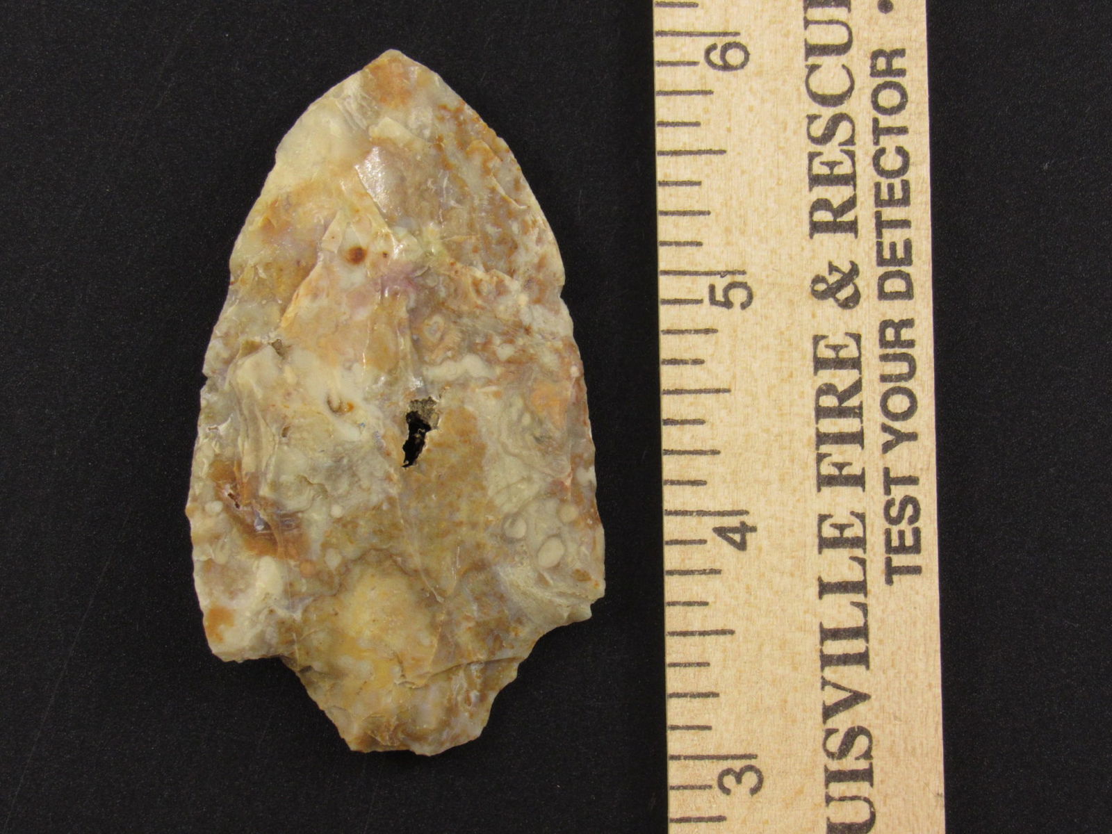 Nice Colorful Prehistoric Native American Indian Stemmed Arrowhead (1 of 3)