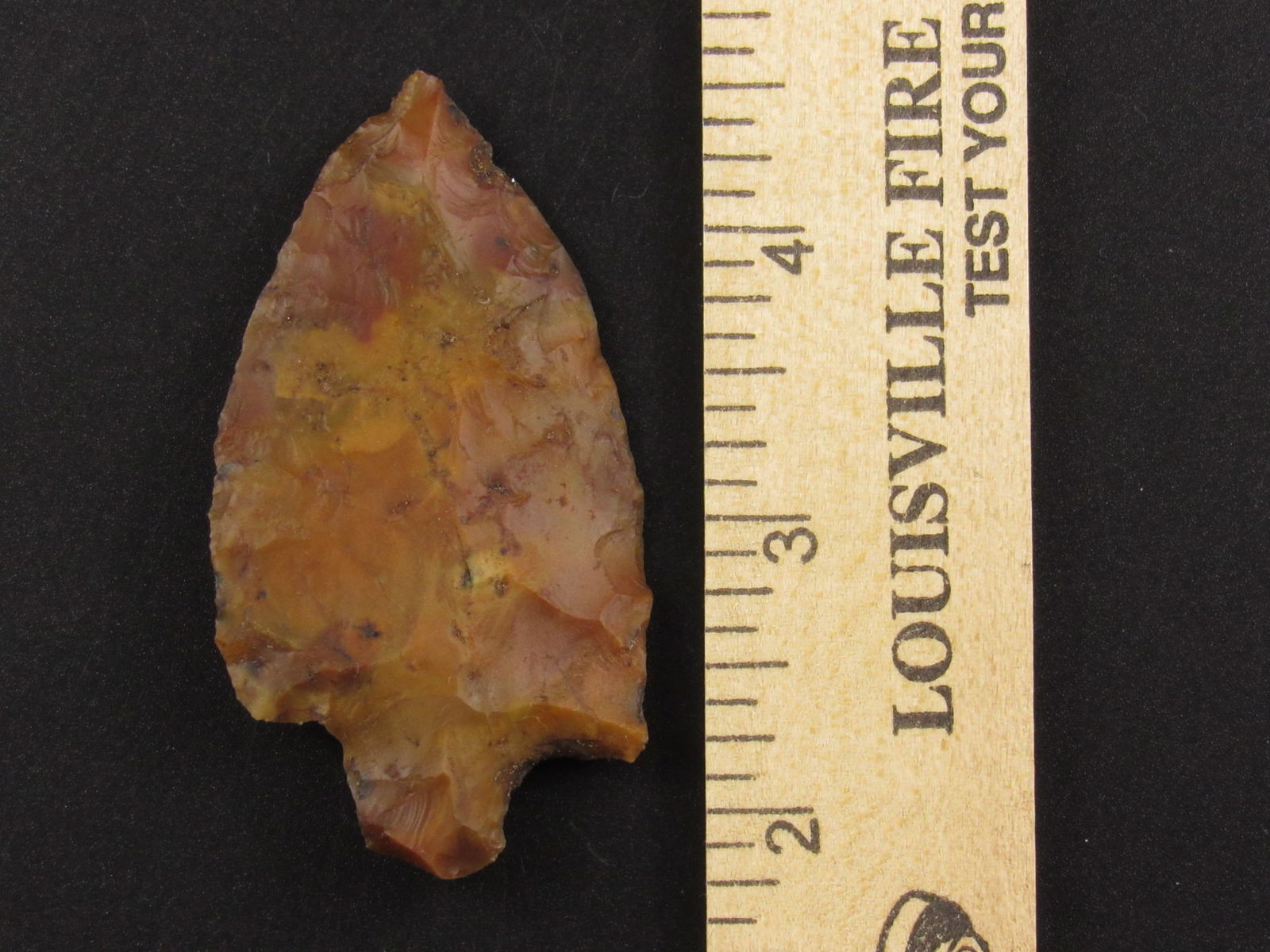 Colorful Prehistoric Stemmed Native American Indian Arrowhead (1 of 3)