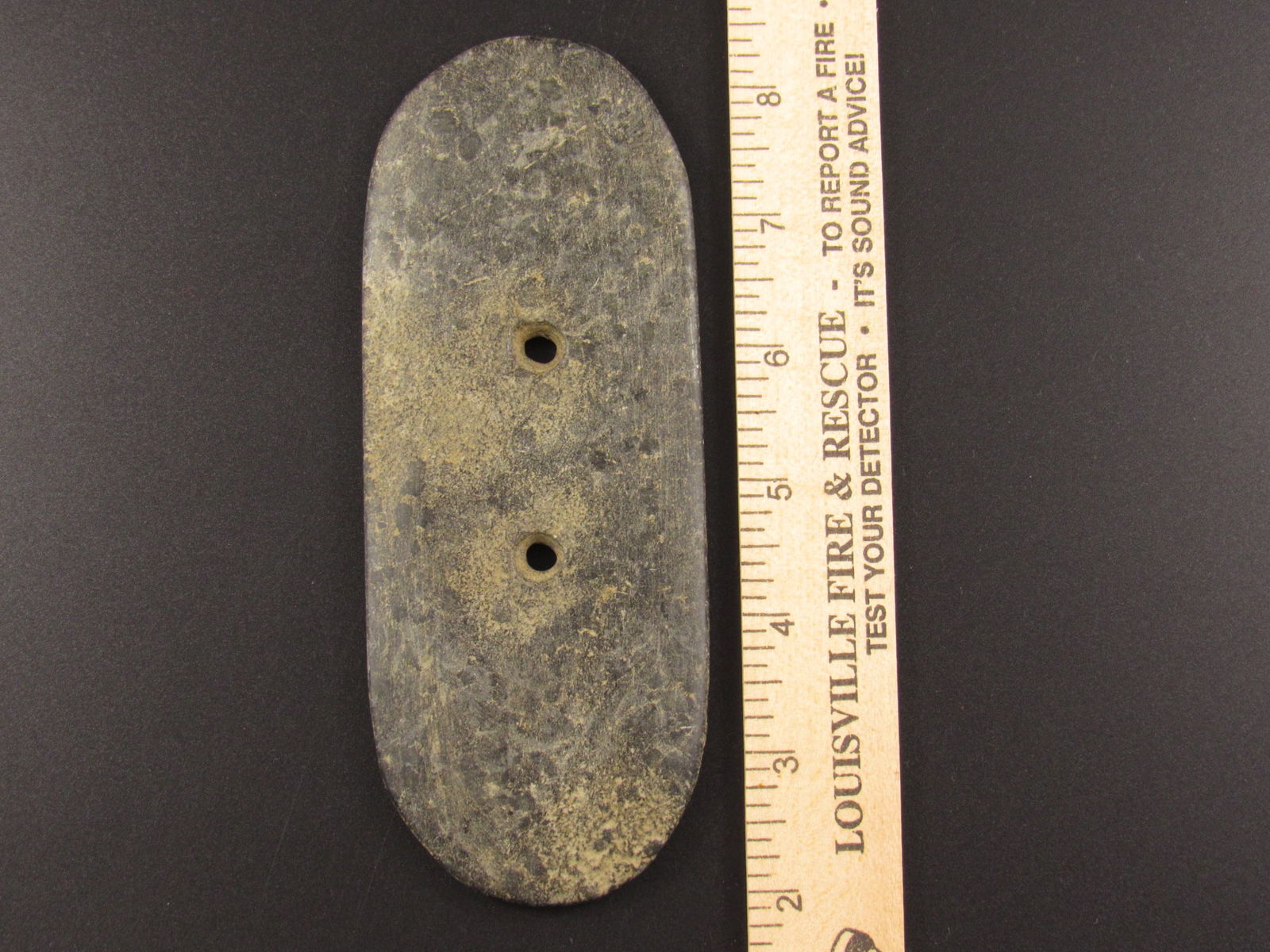 Beautiful and Large Native American Stone Gorget (1 of 5)