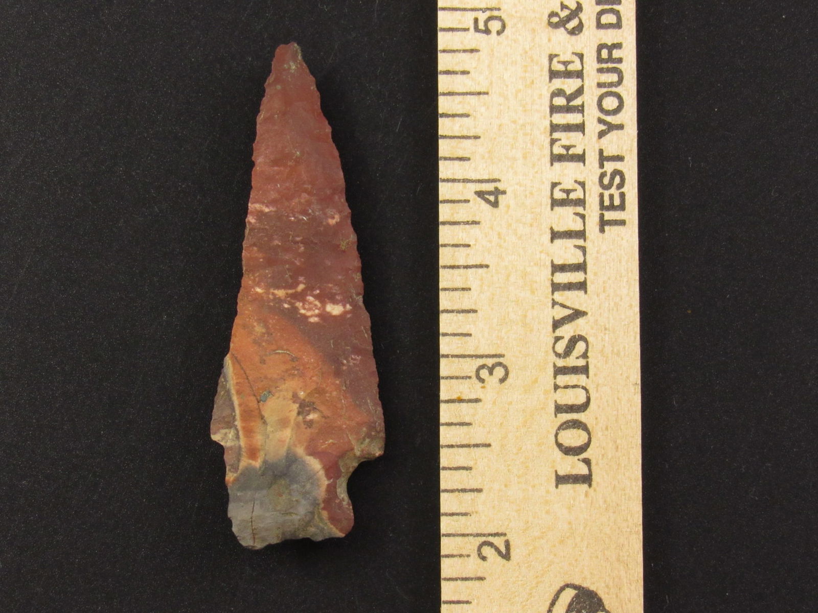 Very Colorful Prehistoric Native American Indian Flint Arrowhead (1 of 3)