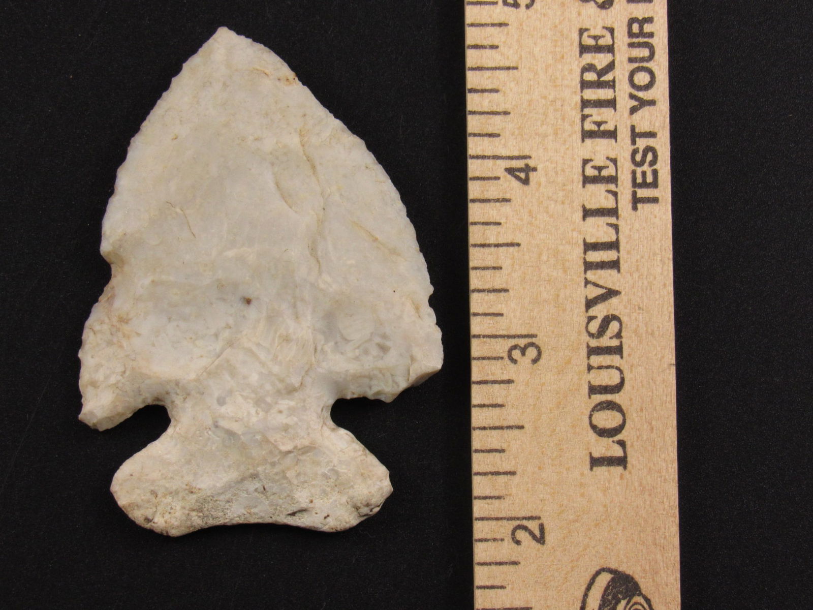 Beautiful Prehistoric Notched Indian Flint Arrowhead (1 of 3)