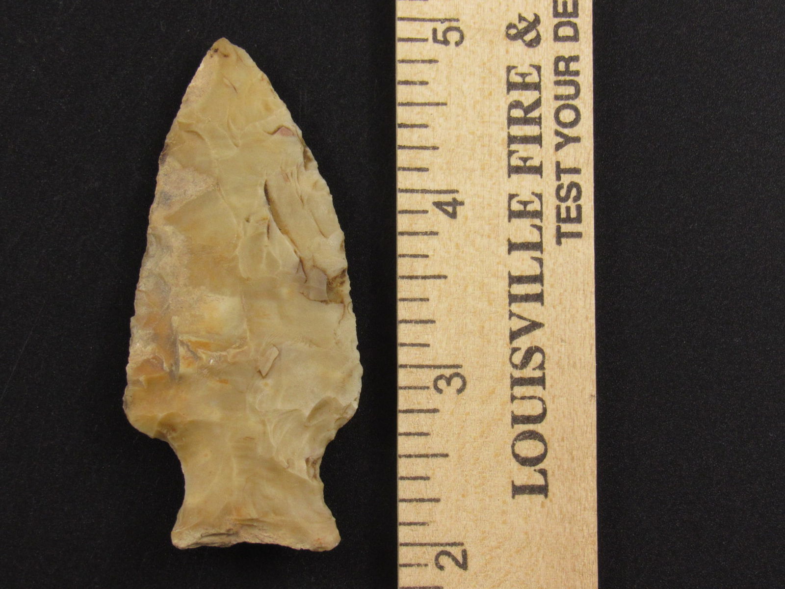 Nice Stemmed Prehistoric Native American Flint Arrowhead (1 of 3)