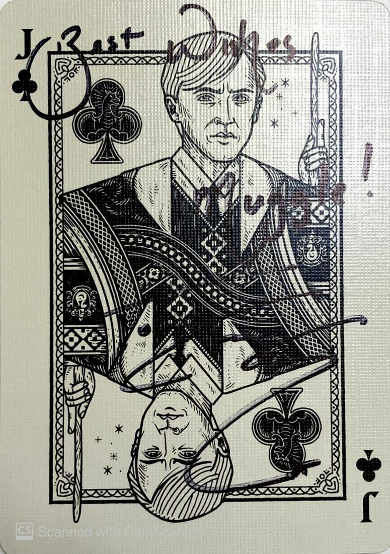Autograph Signed Harry Potter Playing Card: Category: Autograph CollectiblesAutograph Tom Felton Excellent ConditionDetails are as shown in the photos