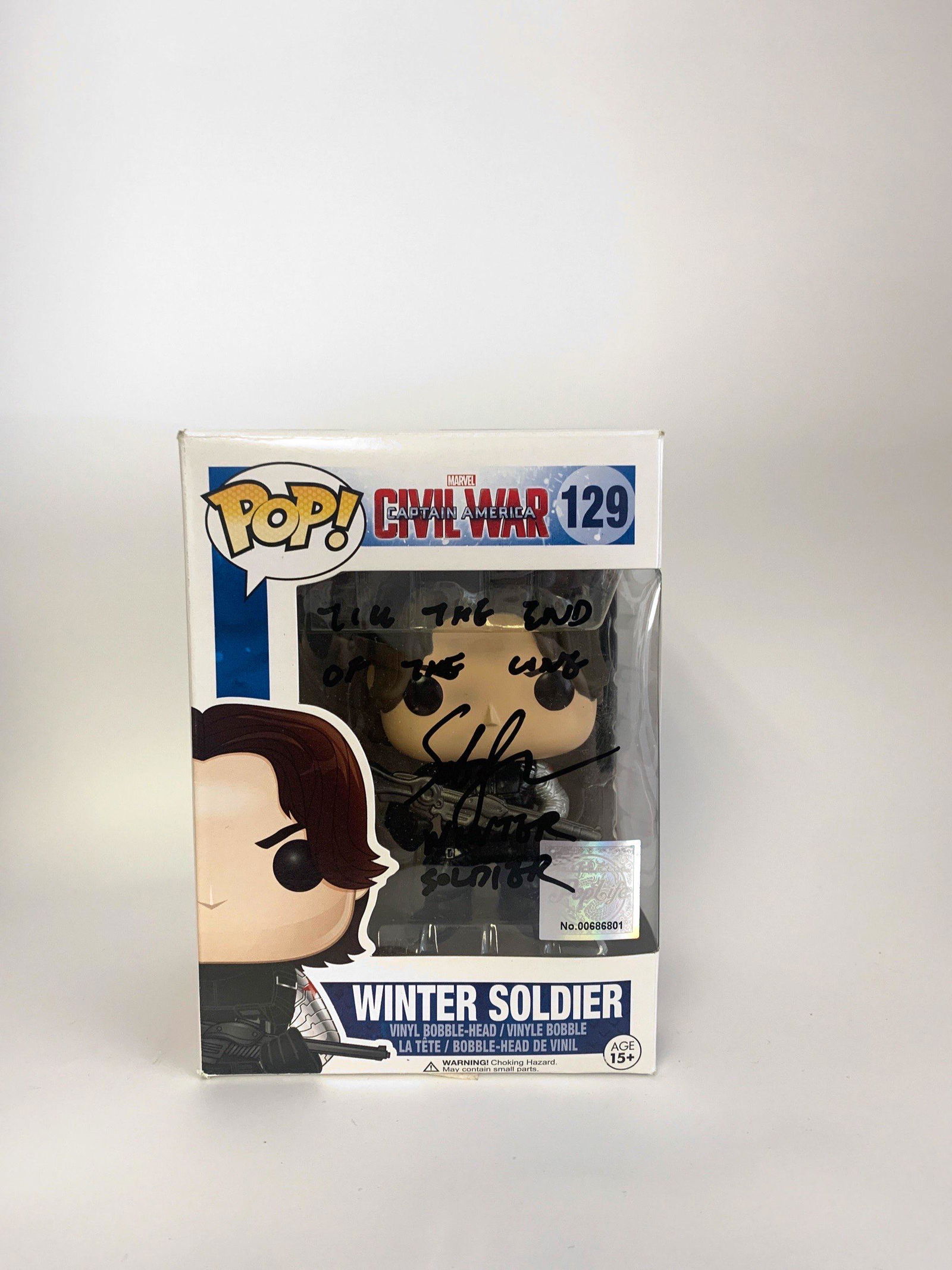 Autograph Signed Winter Soldier Funko Pop (1 of 1)
