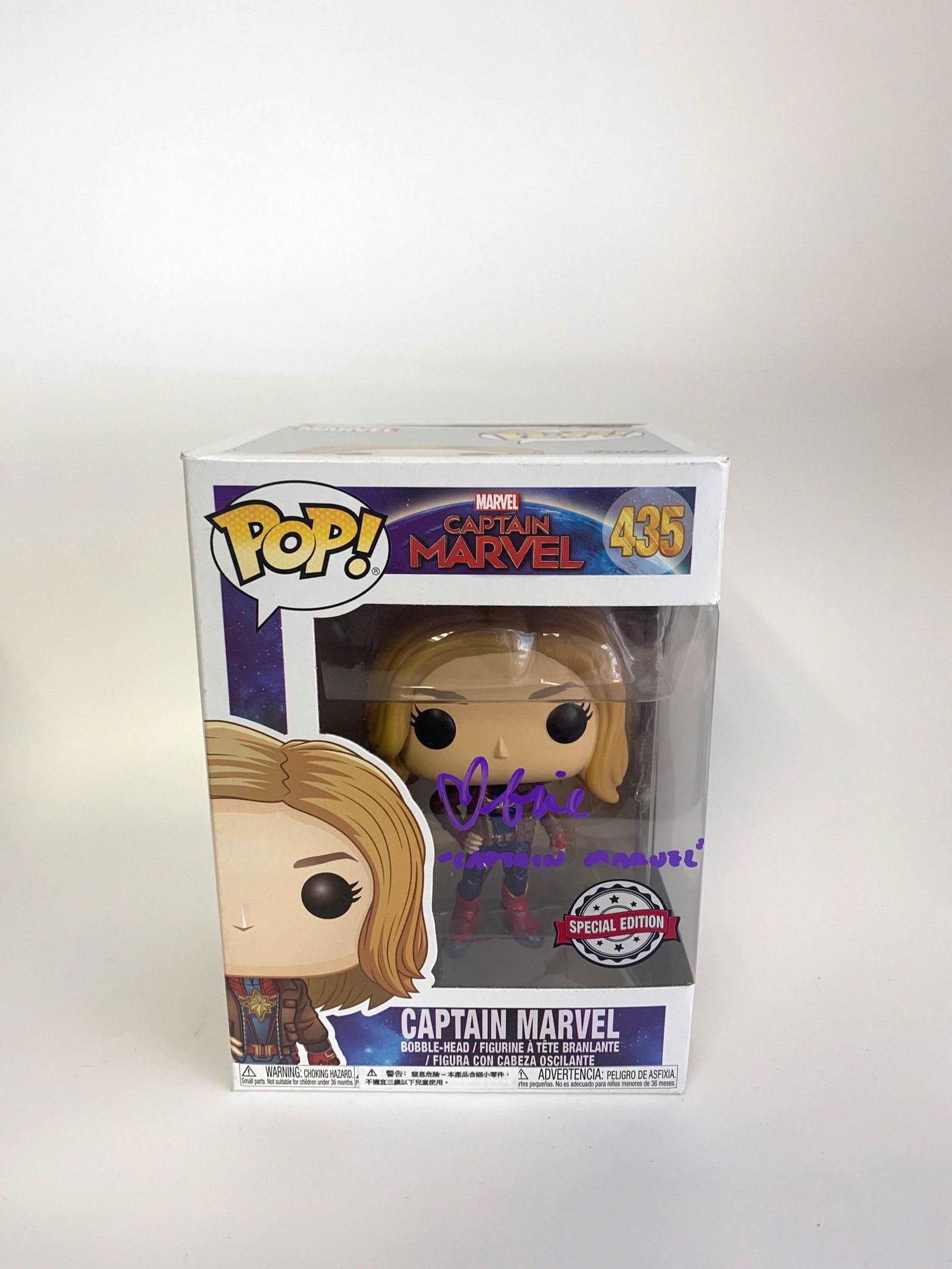 Autograph Signed Captain Marvel Funko Pop (1 of 1)