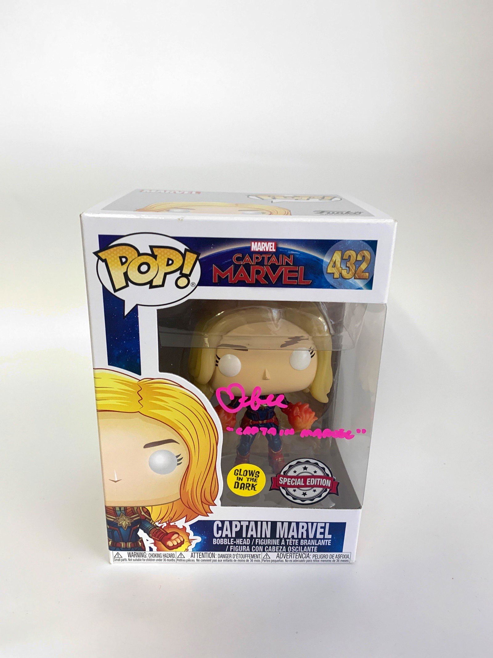 Autograph Signed Captain Marvel Funko Pop (1 of 1)