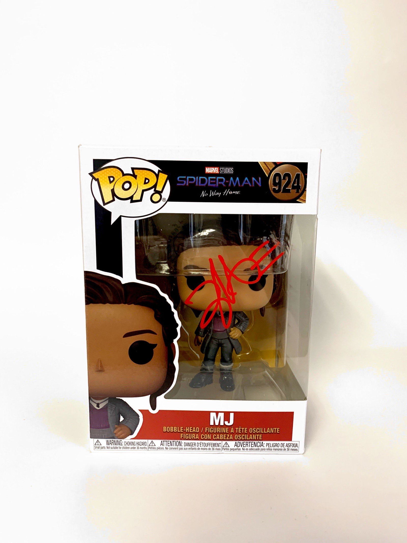 Autograph Signed Spiderman MJ Funko Pop (1 of 1)