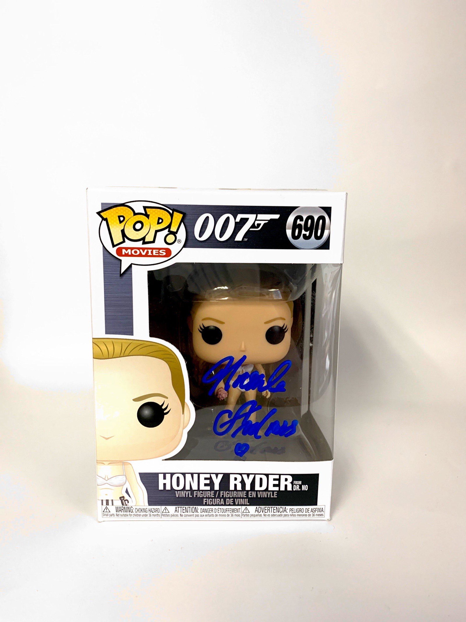 Autograph Signed James Bond 007 Funko Pop: Category: Autograph CollectiblesAutograph Ursula Andress Excellent ConditionDetails are as shown in the photos