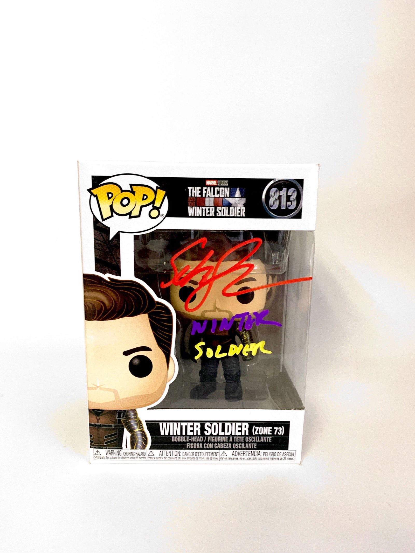 Autograph Signed Winter Soldier Funko Pop (1 of 2)