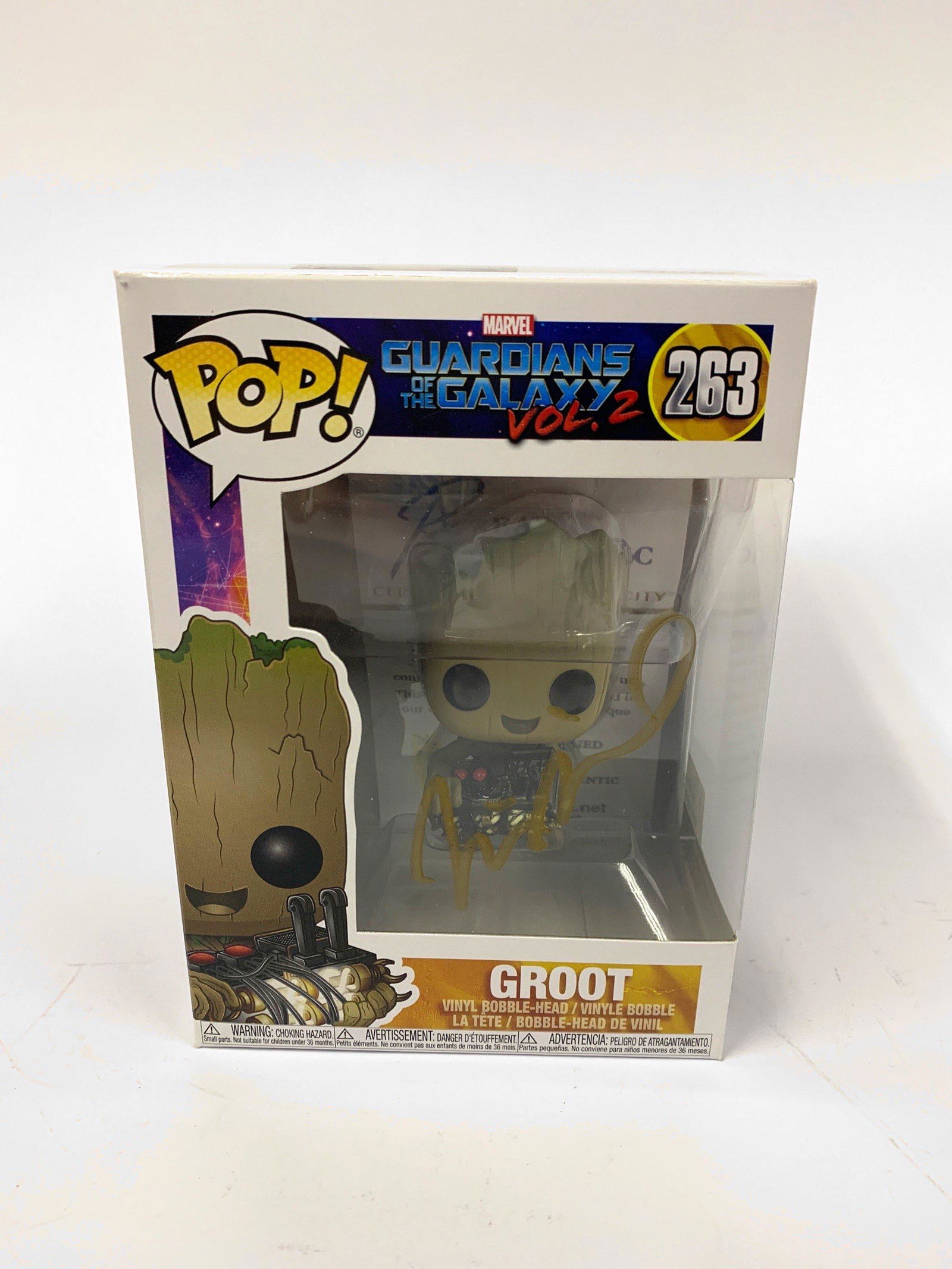 Autograph Signed Groot Funko Pop (1 of 1)