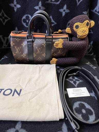 Louis Vuitton City Keepall Damier Stripes Shoulder Bag Gradient Blue